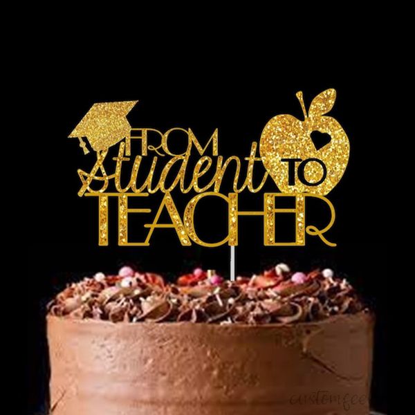 Personalised Teacher Graduation Cake Topper