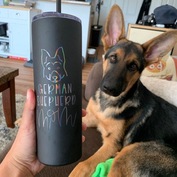 Personalized 20 oz Dog Mom Tumbler Cup