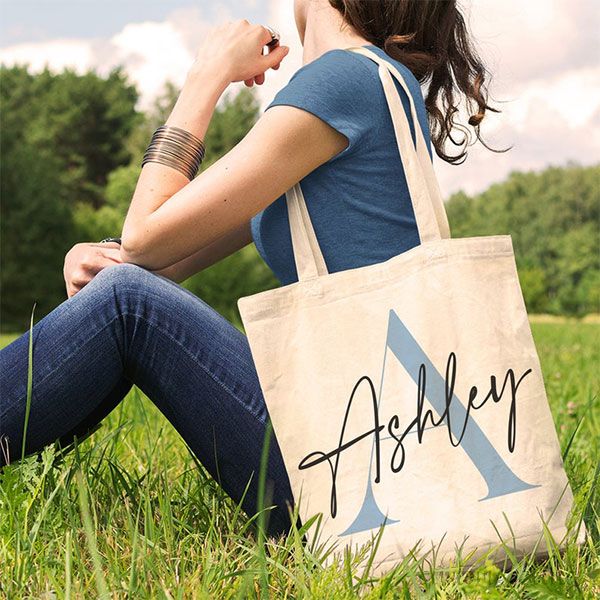 Customized Initial Stylish Personalized Totes Bag