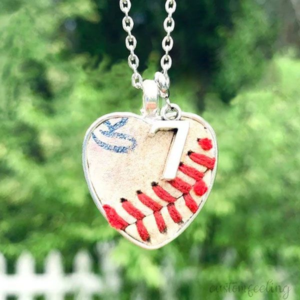 Authentic Baseball or Softball Necklace with Seams