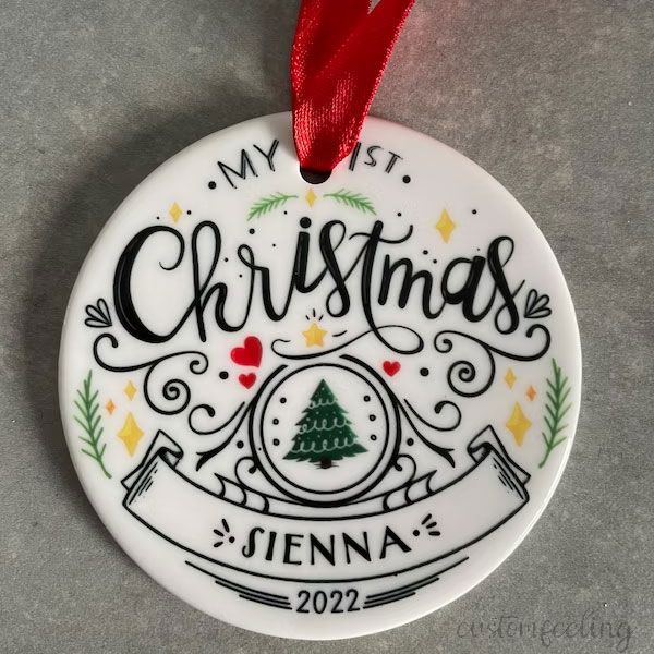 Babys First Christmas Ornament Personalized