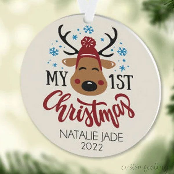 Personalized Baby's First Christmas Ornament 2022