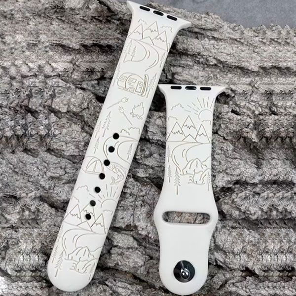 Camping, Outdoor, Wilderness Band Engraved For Apple/Fitbit/Samsung Watch 