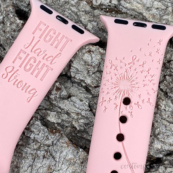 Cancer Ribbon Silicone Watch Band For Apple Watch