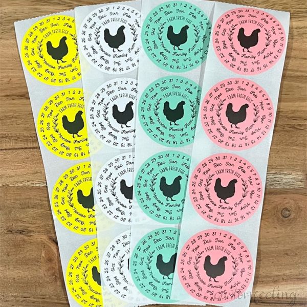 Custom Farm Fresh Egg Date Stickers Personalized Farm Labels For Eggs