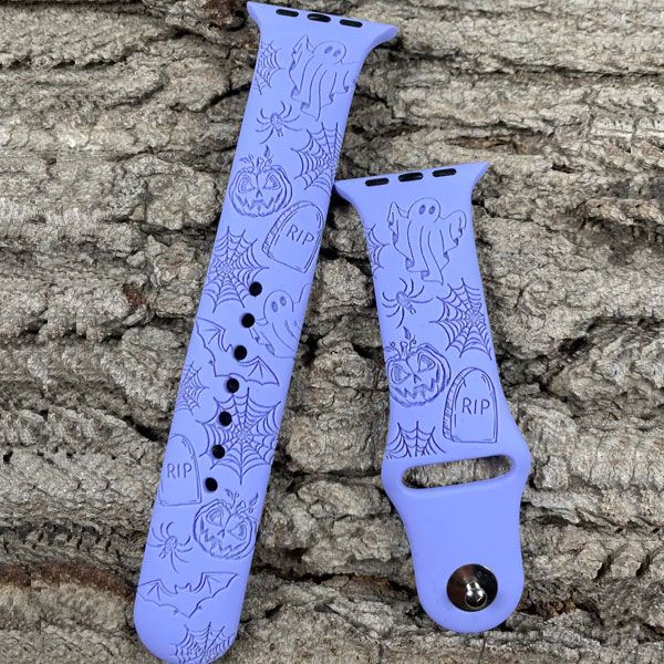 Halloween Design Silicone Watch Band For Apple Watch
