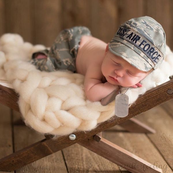 Custom Embroideried Baby Military SET 