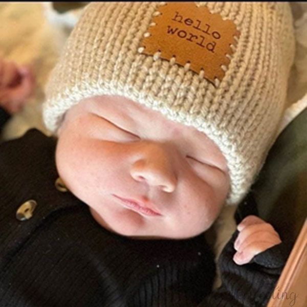 Personalized Newborn Beanie Welcome Baby Gift