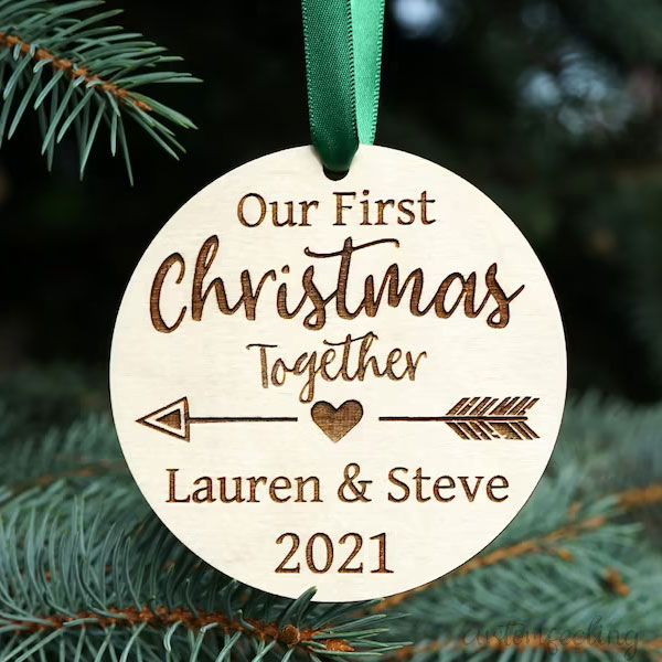 Personalized Our First Christmas Couples Ornament