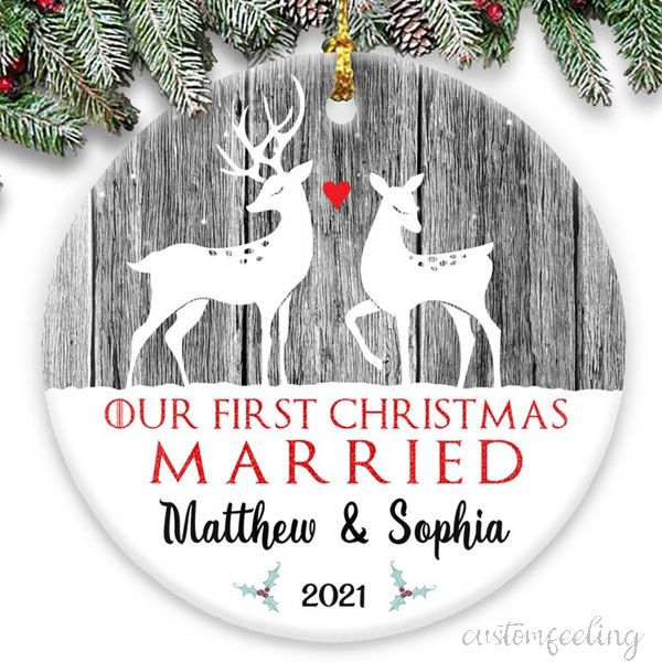 Custom Our First Christmas  Ornament