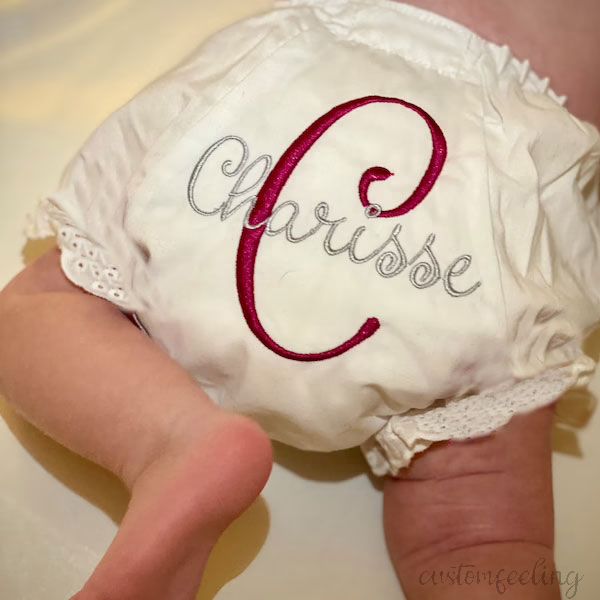 Personalized Monogram Baby Bloomers
