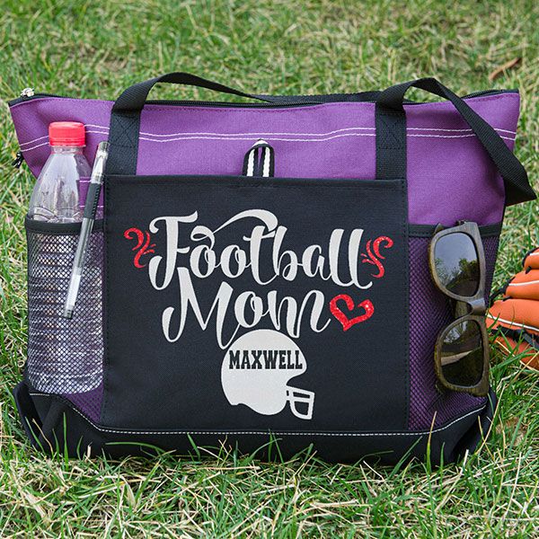 Monogrammed Football Tote Bag