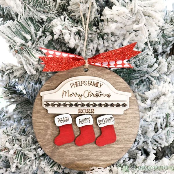 Family Members Stocking Christmas Ornament 2022