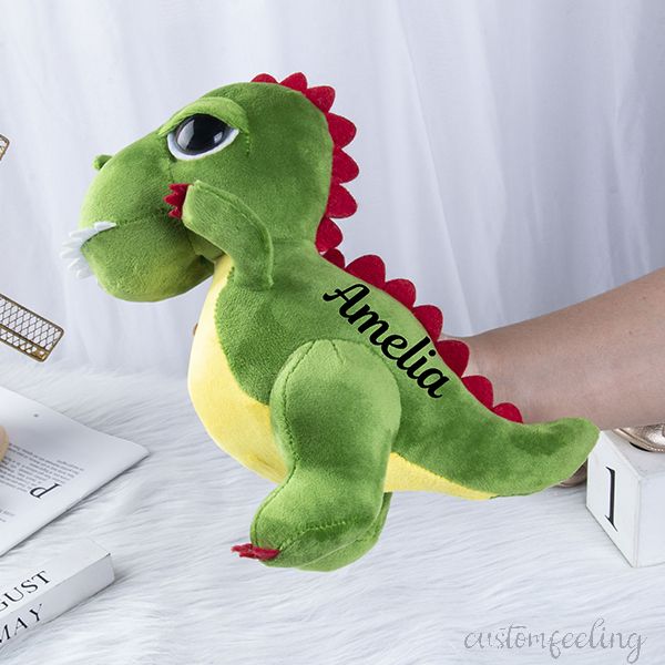 Personalized With Baby Birth Informations & Name Dinosaur Toy
