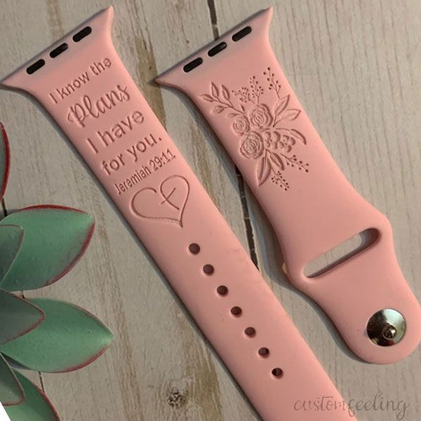 Jeremiah 2911: I know the plans I have for you Engraved Silicone  Band  For Apple Watch
