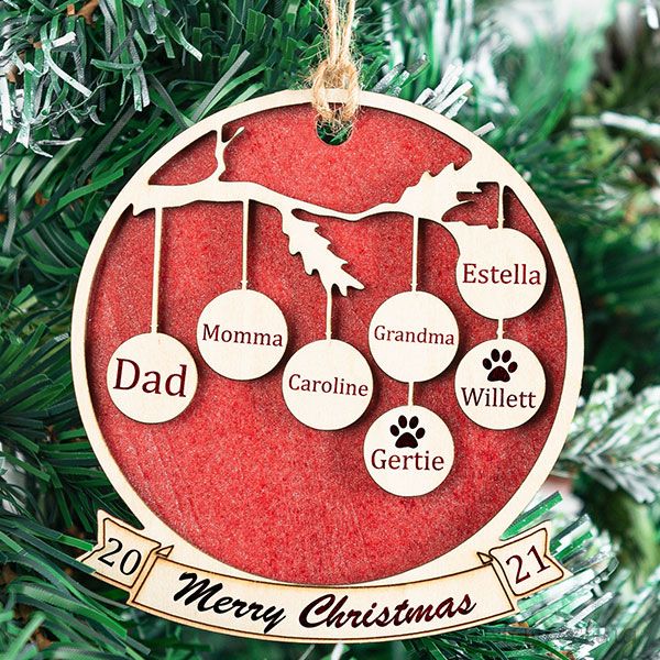Family Members Christmas Ornament 2021
