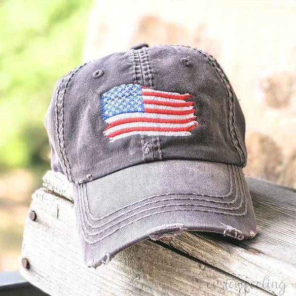 Personalized American Flag Baseball Hat