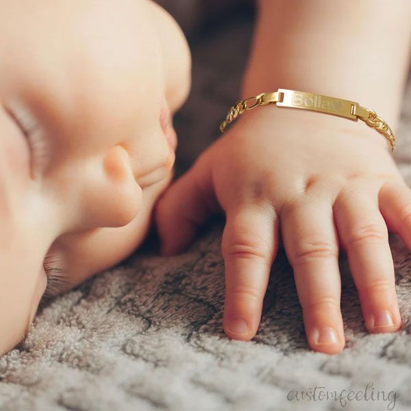 Personalized Baby Name Bracelet Newborn Girl Boy