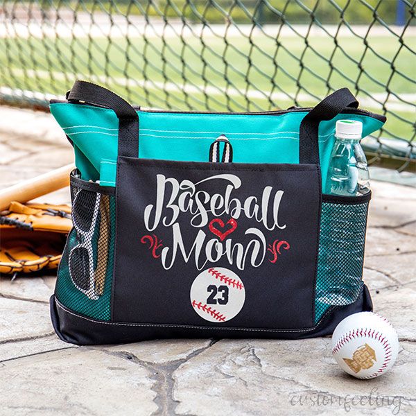 Custom Hockey Mom Tote Sports Bag With Zipper