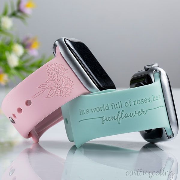 Be a Sunflower Engraved Silicone Band For Fitbit Versa, Versa Lite, and Versa 2 Silicone Watch