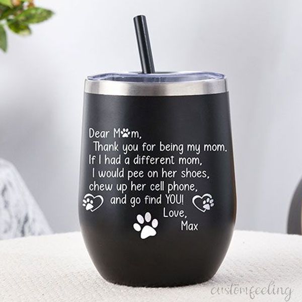 Personalized Dear Dog Mom Tumbler