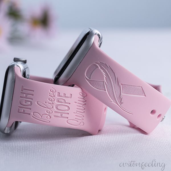 Breast Cancer For Fitbit Versa, Versa Lite, and Versa 2 Silicone Watch Band