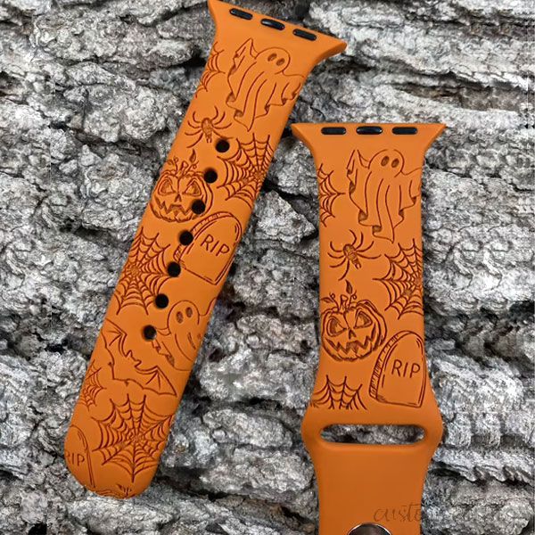 Halloween Design Silicone Watch Band For Apple Watch
