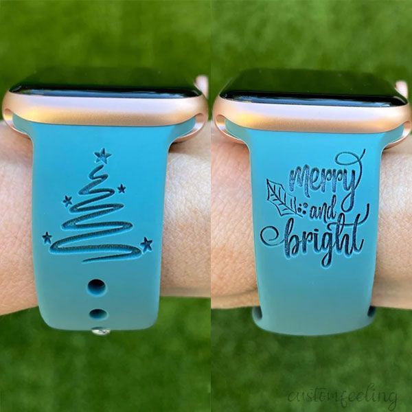 Merry and Bright Christmas Watch Band For Apple Watch 