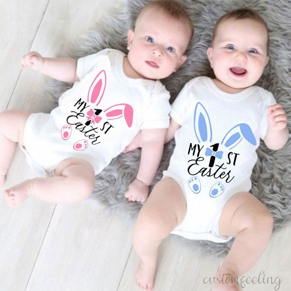 My First Easter Boy and Girl Bunny Bodysuit