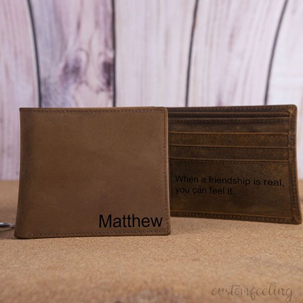 Personalized Vintage Leather Wallet
