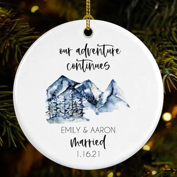 Our Adventure Continues Ornament Personalized