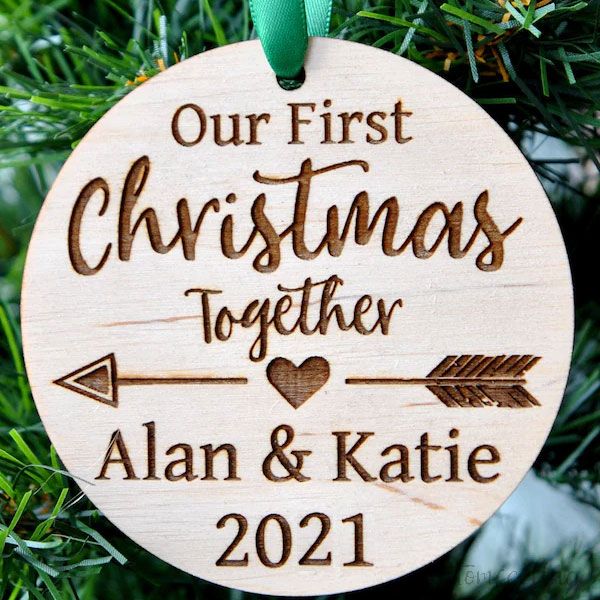Personalized Our First Christmas Couples Ornament