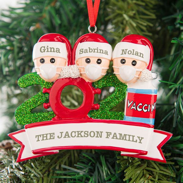 Personalized 2021 Christmas Family Ornament 