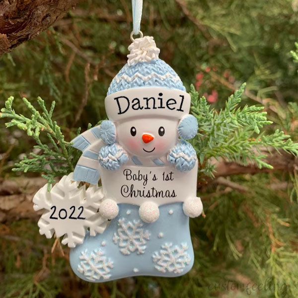 Personalized Baby Boy Girl Christmas Ornament