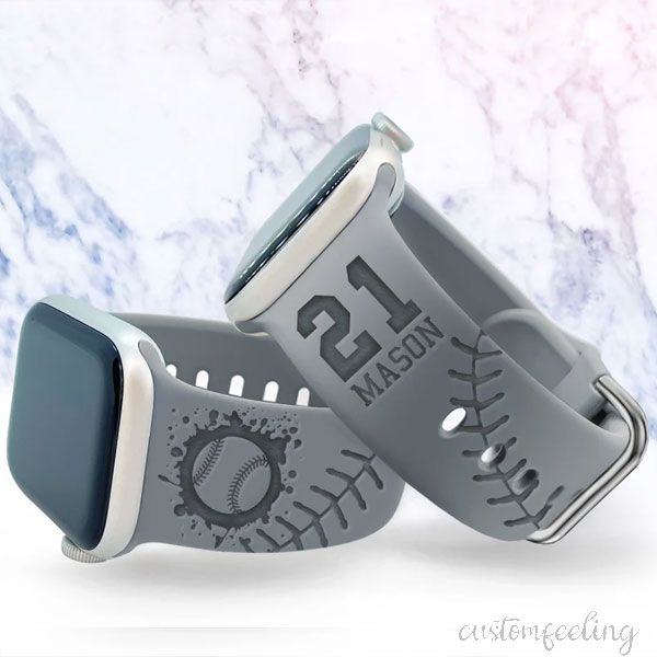 Personalized Baseball Watch Band For Apple Watch 