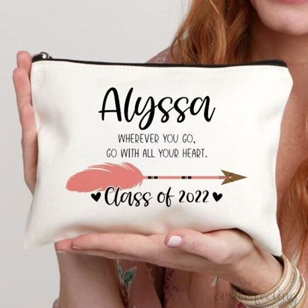Personalized Graduation Makeup Bag Class of 2022