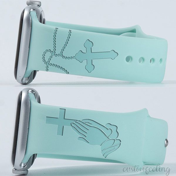 Prayer Hands With Rosary Beads Watch Strap For Apple Watch 