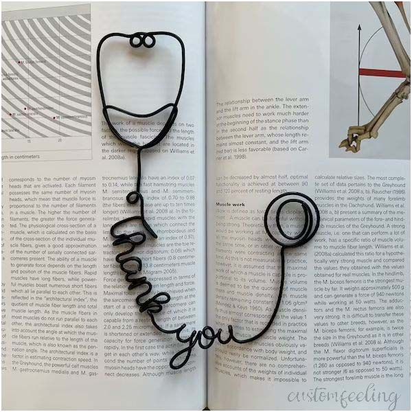 Personalised Stethoscope Wire Bookmark