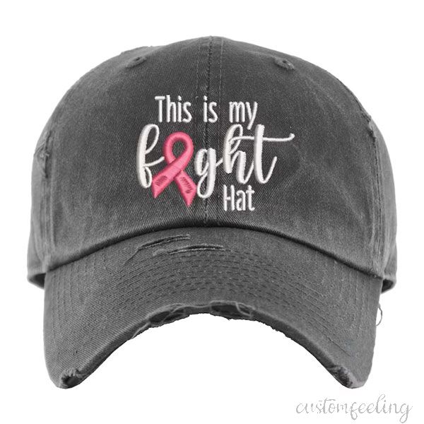 This is my Fight Hat Breast Cancer Awareness Pink Ribbon