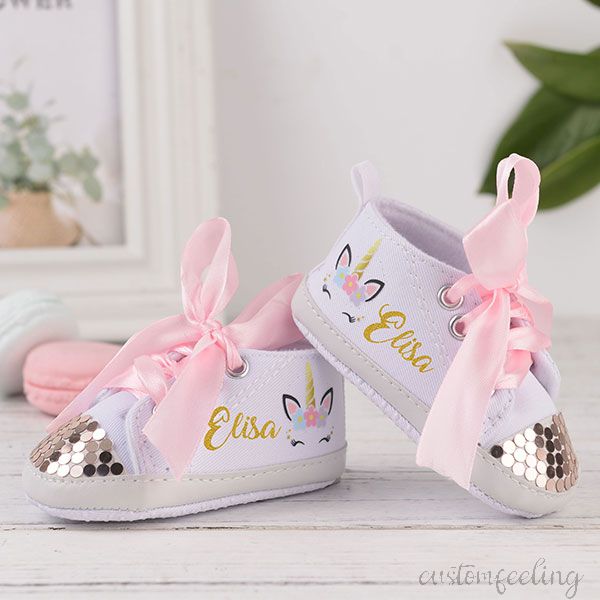 Personalized Unicorn Baby Girl Shoes