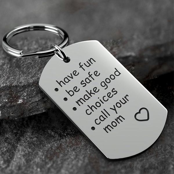 2021 Graduation Gift Stainless Steel Etched Keychain