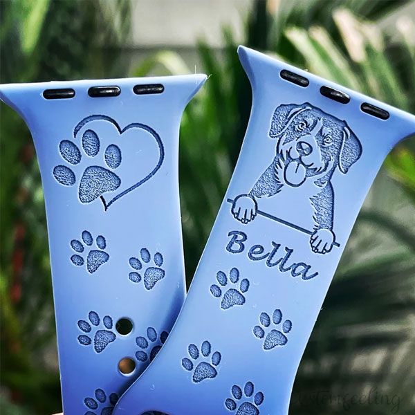 Dog Heart Paw Gift Sports Silicone Band For Apple Watch