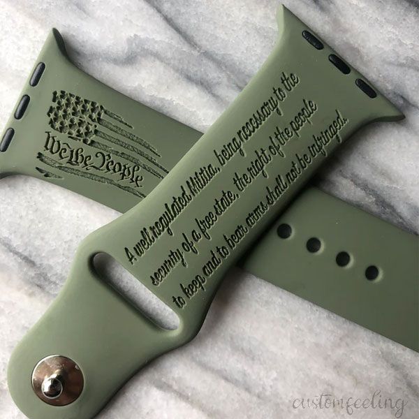 We The People Flag  2nd Amendment Band For Apple Watch
