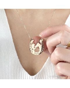 Horse Girl Necklace ,Lucky Jewelry Horse Mother Gift