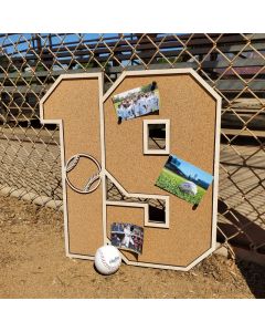 Sports Number Photo and Sport Pin Cork Board Sign Team Award Display Board