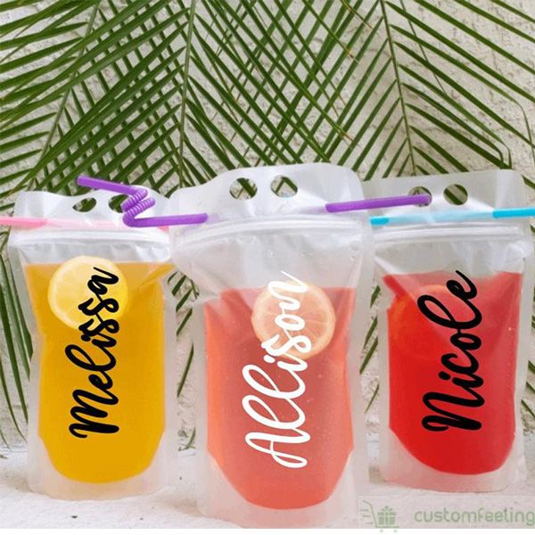 Personalized Adult Drink Pouches For Summer