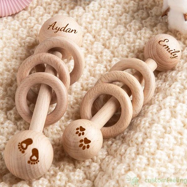 Engraved rattle sales